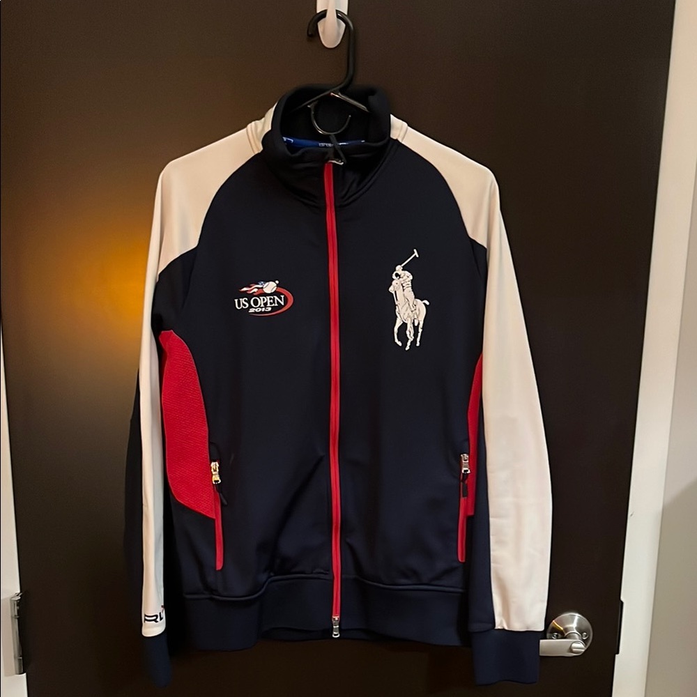 Polo by Ralph Lauren Navy, White & Red US Open Bomber Jacket